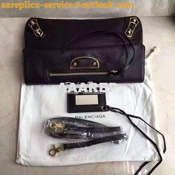 Replica Balenciaga Metallic Edge Envelope Black 8