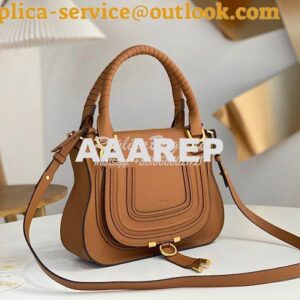 Replica Chloe Marcie Medium Satchel Bag Caramel 2