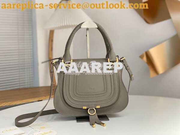 Replica Chloe Marcie Medium Satchel Bag Dark Grey