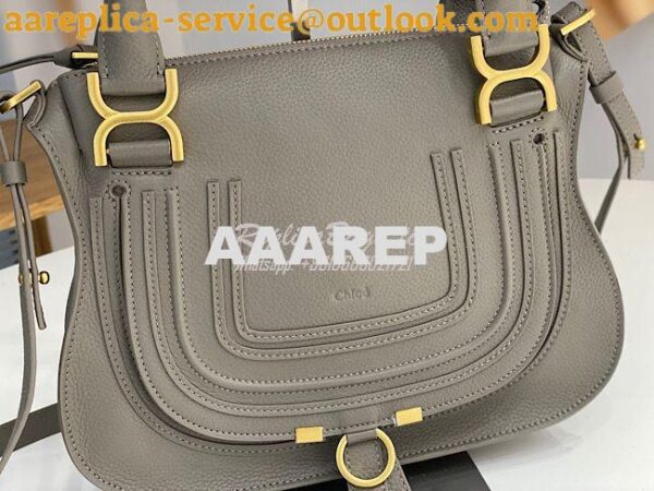 Replica Chloe Marcie Medium Satchel Bag Dark Grey 3