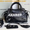 Replica Balenciaga Neo Cagole XS Handbag in Black Arena Lambskin with 2