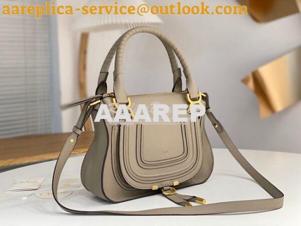 Replica Chloe Marcie Medium Satchel Bag Grey 2