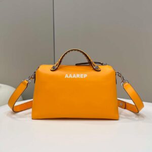 Replica Fendi 8BL146 By The Way Medium Orange leather Boston bag