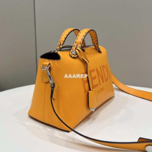 Replica Fendi 8BL146 By The Way Medium Orange leather Boston bag 2