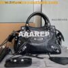 Replica Balenciaga Neo Cagole XS Handbag in Blue Arena Lambskin 700940 2