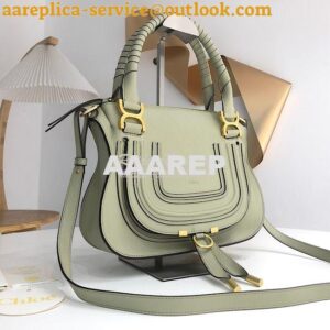 Replica Chloe Marcie Medium Satchel Bag Matcha 2