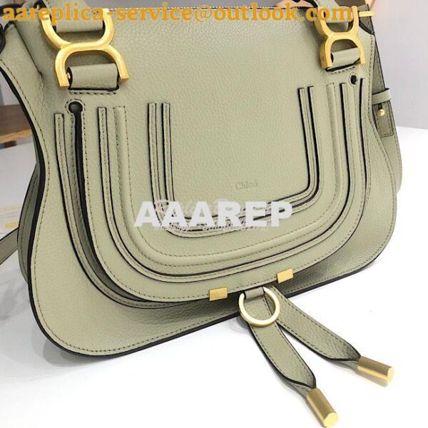 Replica Chloe Marcie Medium Satchel Bag Matcha 4