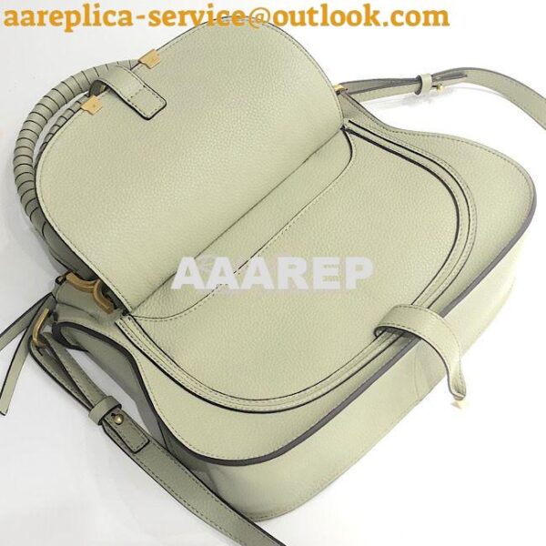 Replica Chloe Marcie Medium Satchel Bag Matcha 6