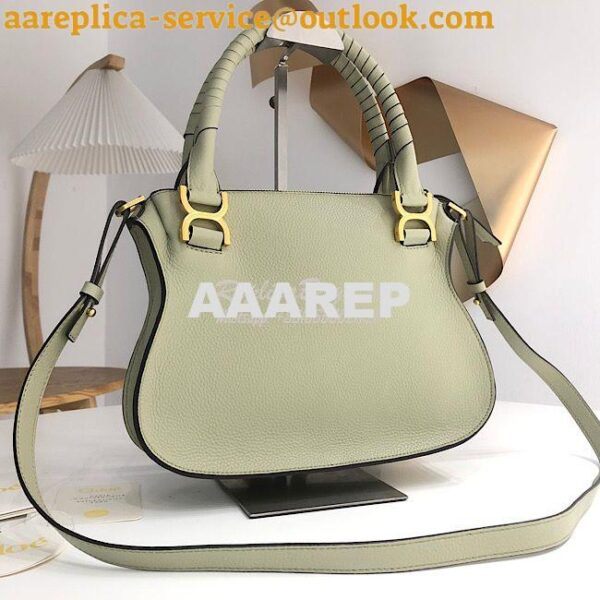 Replica Chloe Marcie Medium Satchel Bag Matcha 8