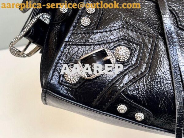 Replica Balenciaga Neo Cagole XS Handbag in Black Arena Lambskin with 11