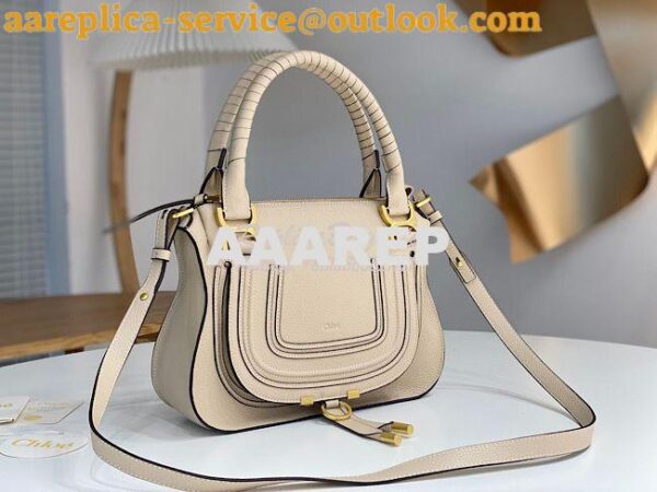 Replica Chloe Marcie Medium Satchel Bag Off White 2