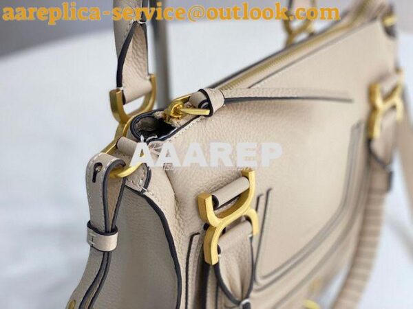 Replica Chloe Marcie Medium Satchel Bag Off White 6