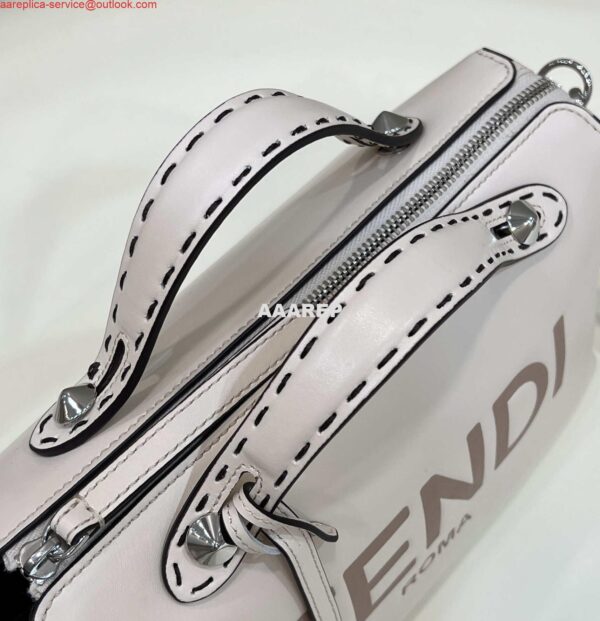 Replica Fendi 8BL146 By The Way Medium White leather Boston bag 6