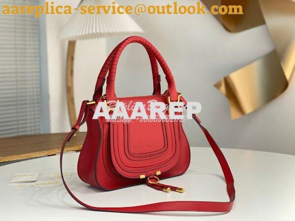 Replica Chloe Marcie Medium Satchel Bag Red 4