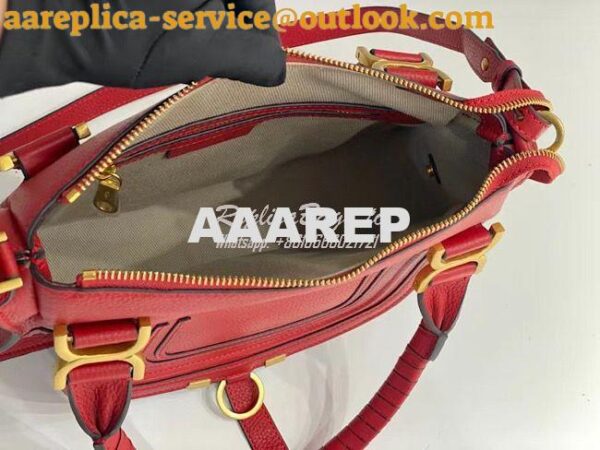 Replica Chloe Marcie Medium Satchel Bag Red 9