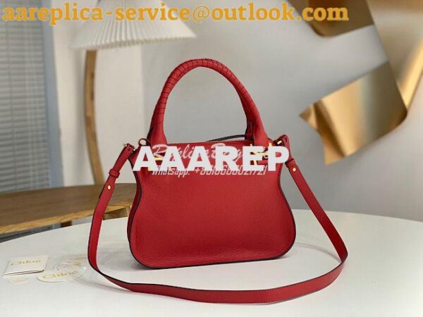 Replica Chloe Marcie Medium Satchel Bag Red 11