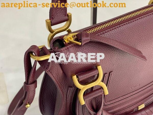 Replica Chloe Marcie Medium Satchel Bag Wine 4