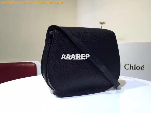 Replica Chloe Mini Marcie Bag in Small Grain Calfskin Black 6