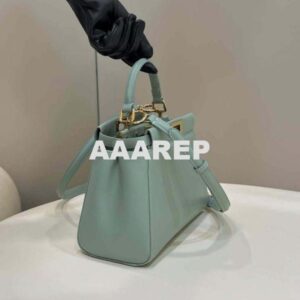 Replica Fendi 8BN244 Peekaboo Iconic Mimi Green Leather 8315 Bag