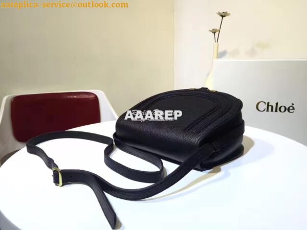 Replica Chloe Mini Marcie Bag in Small Grain Calfskin Black 6