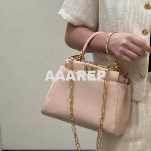 Replica Fendi 8BN244 Peekaboo Iconic Mimi Pink Leather 8315 Bag