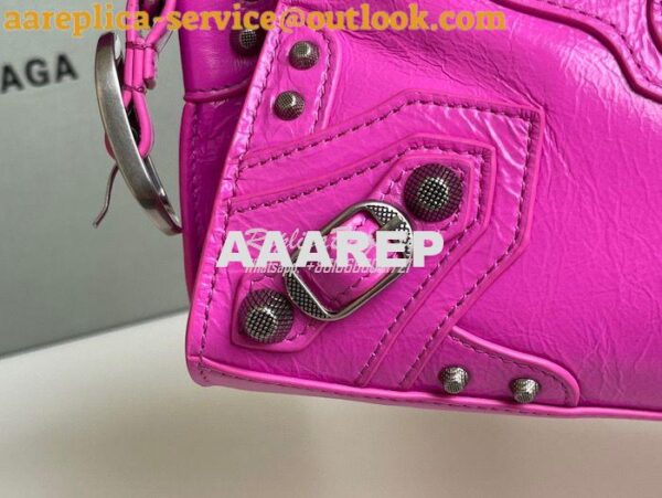 Replica Balenciaga Neo Cagole XS Handbag in Pink Arena Lambskin 700940 12