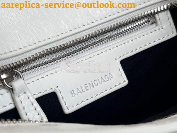 Replica Balenciaga Neo Cagole XS Handbag in White Arena Lambskin 70094 11