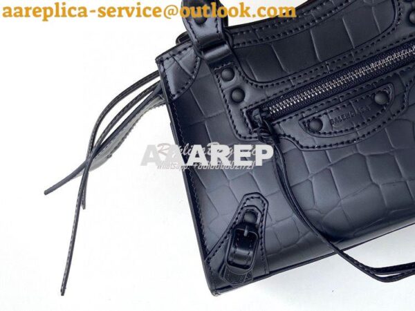 Replica Balenciaga Neo Classic Top Handle Bag in Crocodile Embossed Ca 5