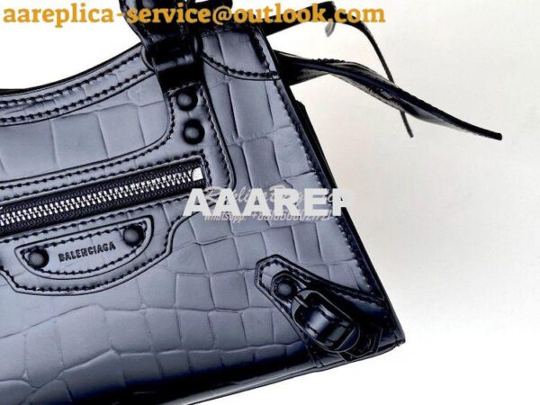 Replica Balenciaga Neo Classic Top Handle Bag in Crocodile Embossed Ca 6