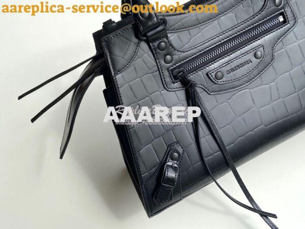 Replica Balenciaga Neo Classic Top Handle Bag in Crocodile Embossed Ca 18