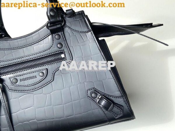 Replica Balenciaga Neo Classic Top Handle Bag in Crocodile Embossed Ca 19