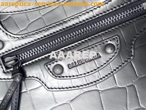 Replica Balenciaga Neo Classic Top Handle Bag in Crocodile Embossed Ca 23