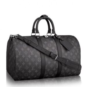 Replica Louis Vuitton Keepall 55 Bandouliere Monogram Eclipse M40605