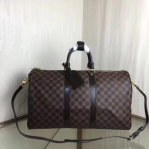 Replica Louis Vuitton Keepall Bandouli??re 45 Damier Ebene N41428 2