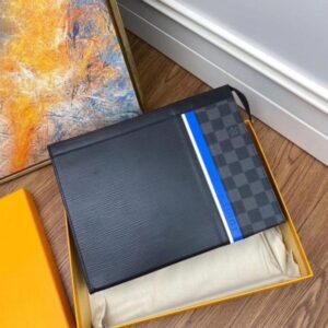 Replica Louis Vuitton Pochette Voyage MM Epi Damier Graphite M56827 BLV894 2