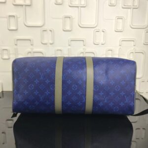 Replica Louis Vuitton Keepall Bandouliere 45 Pacific Blue Monogram M43855 2