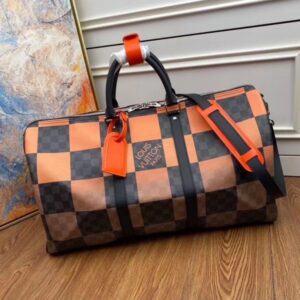 Replica Louis Vuitton Keepall Bandouliere 50 Damier Graphite Giant N40420 2