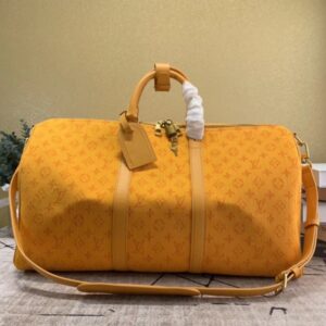 Replica Louis Vuitton Keepall Bandouliere 50 Monogram Denim M44644 2