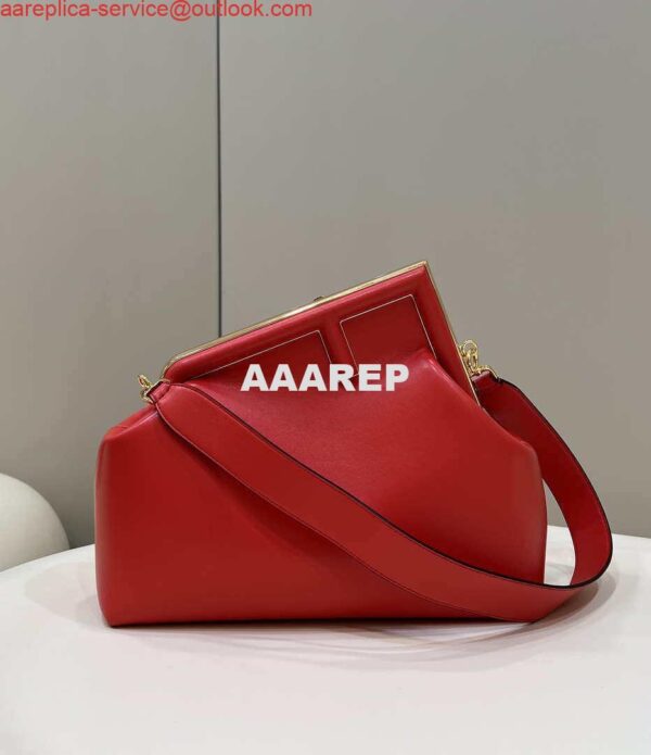 Replica Fendi 8BP127 FENDI FIRST Medium Red leather bag