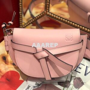 Replica Loewe Gate bumbag in Soft Calfskin 271922 Pink 2