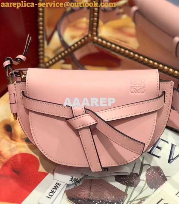 Replica Loewe Gate bumbag in Soft Calfskin 271922 Pink 4