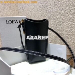 Replica Loewe Gate Pocket in Smooth Calfskin 18756 Black 2