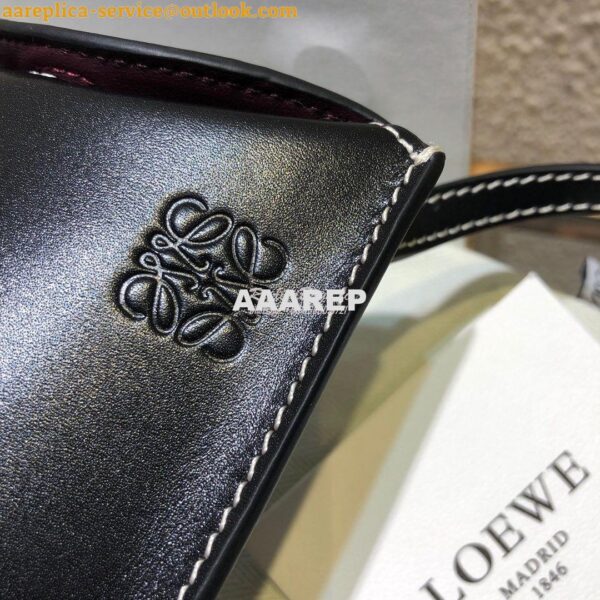 Replica Loewe Gate Pocket in Smooth Calfskin 18756 Black 8