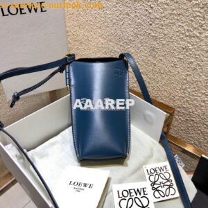 Replica Loewe Gate Pocket in Smooth Calfskin 18756 Blue