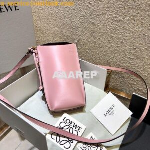 Replica Loewe Gate Pocket in Smooth Calfskin 18756 Pastel Pink