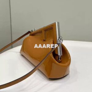 Replica Fendi 8BP129 Fendi First Small Brown patent leather bag 2