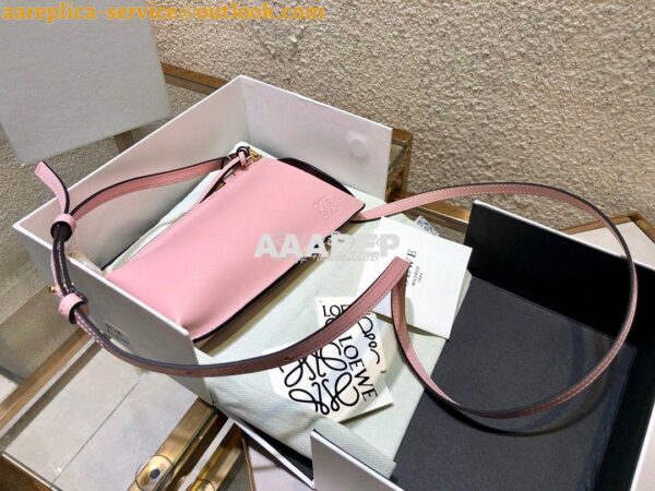 Replica Loewe Gate Pocket in Smooth Calfskin 18756 Pastel Pink 6