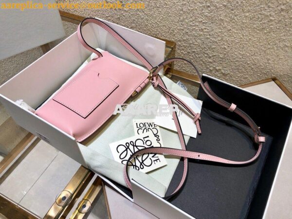 Replica Loewe Gate Pocket in Smooth Calfskin 18756 Pastel Pink 7