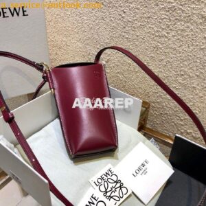 Replica Loewe Gate Pocket in Smooth Calfskin 18756 Wine