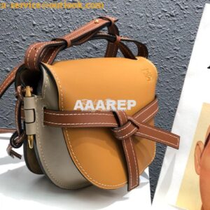 Replica Loewe Gate Small Bag 397511 Amber/Light Grey 2